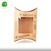whosale 2018 hot sale luxury recycled brown kraft paper cosmetic wedding candy small pillow gift box packaging with window