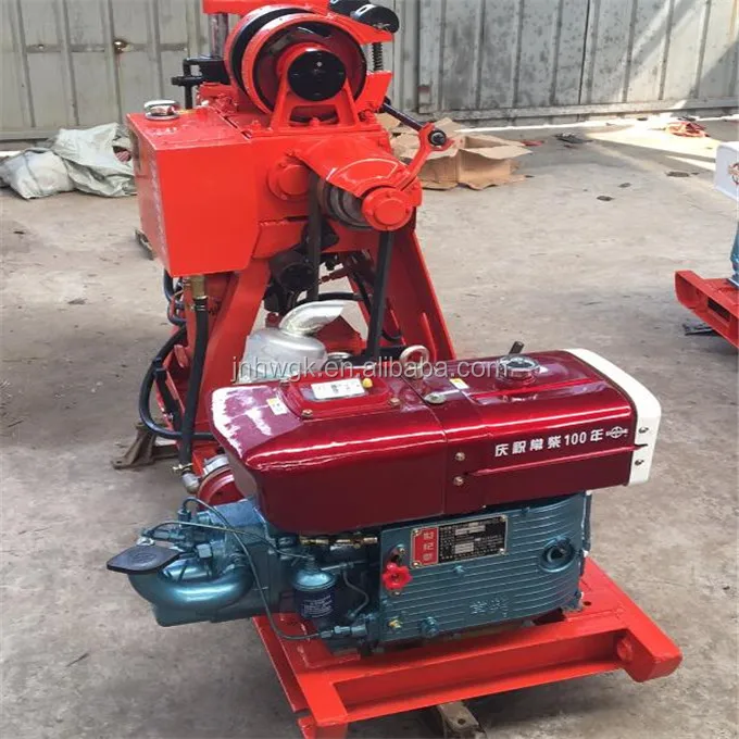 Full Hydraulic Trailer Mounted Rock Core Diesel Engine Drilling Rig