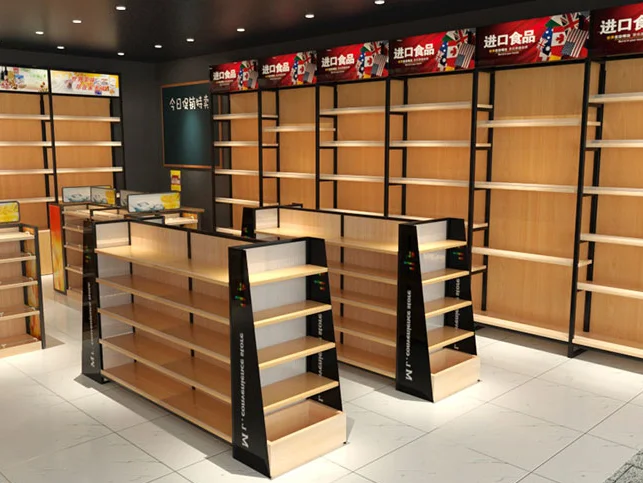 Góndolas Para Supermercado,Estantes De Exhibición Para Tienda De