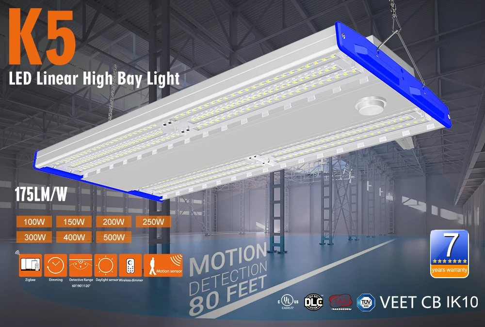 SAA VEET IP65 4FT LED Linear Light High Bay Housing 400W Warehouse Lighting