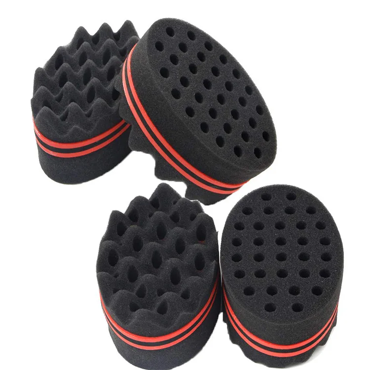 

Popular coil double barber hair brush hair twist sponge, As pic