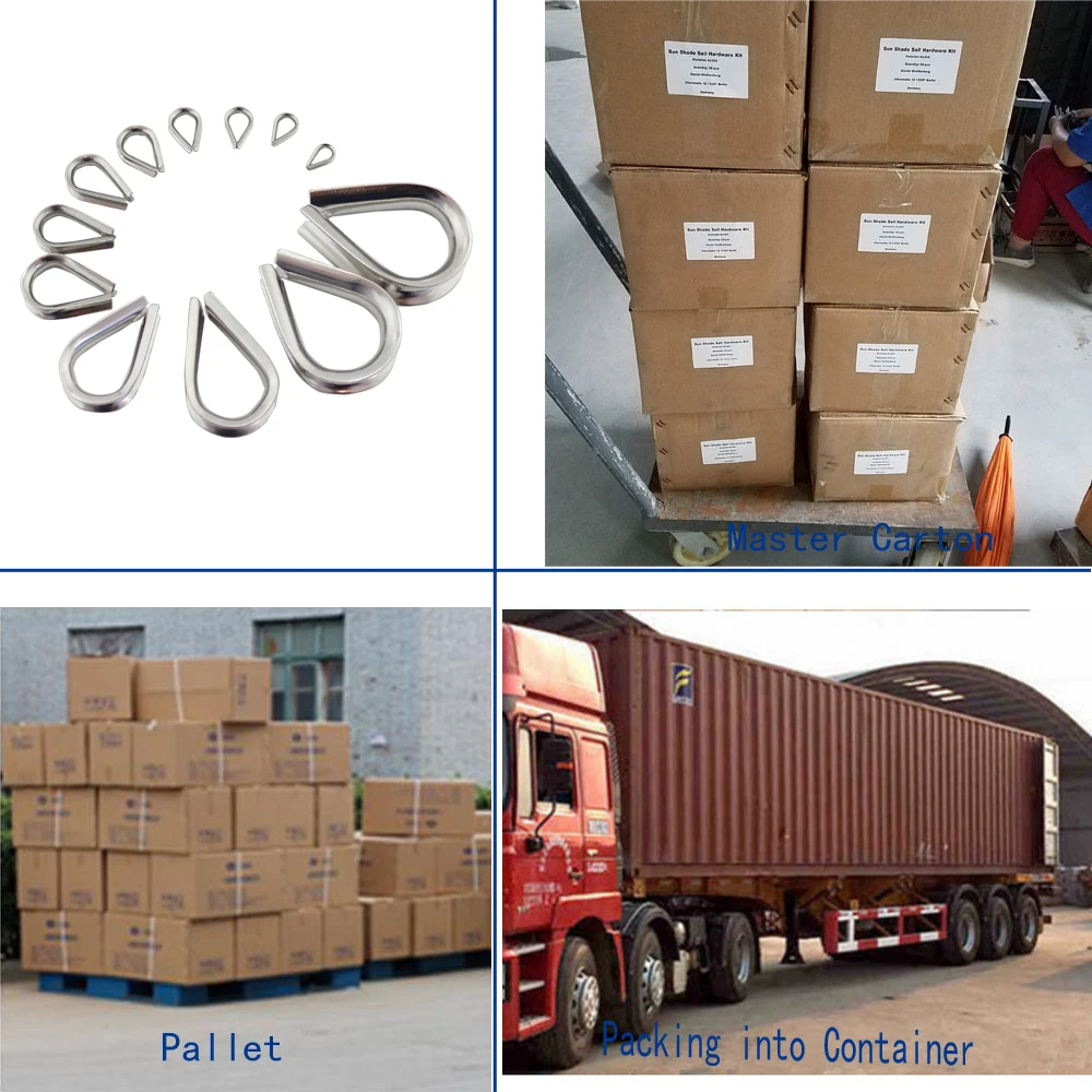 Heavy Duty SS304/316 European Wire Rope Thimbe Cable Thimble