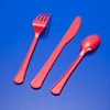 Economical red ps material machine make plastic fork spoon for cake