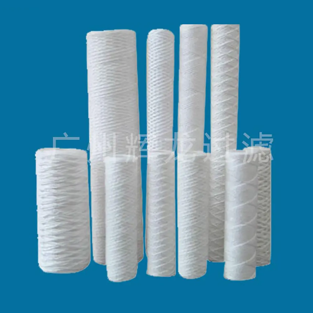 
PP core string wound water sediment filter cartridge with 5 micron 