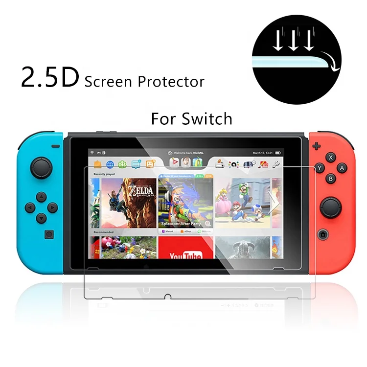 
0.33mm 2.5D 9H Hardness for Nintendo Switch Transparent Tempered Glass Screen Protector 