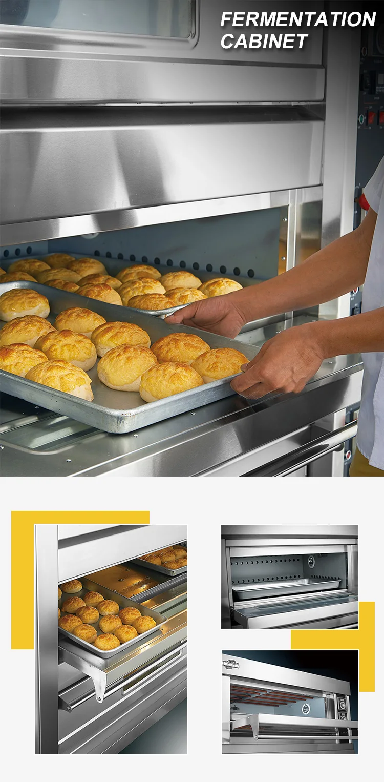 Commercial Deck Oven For Hotel Bakery Kitchen 3 Layers 9 Trays Luxury