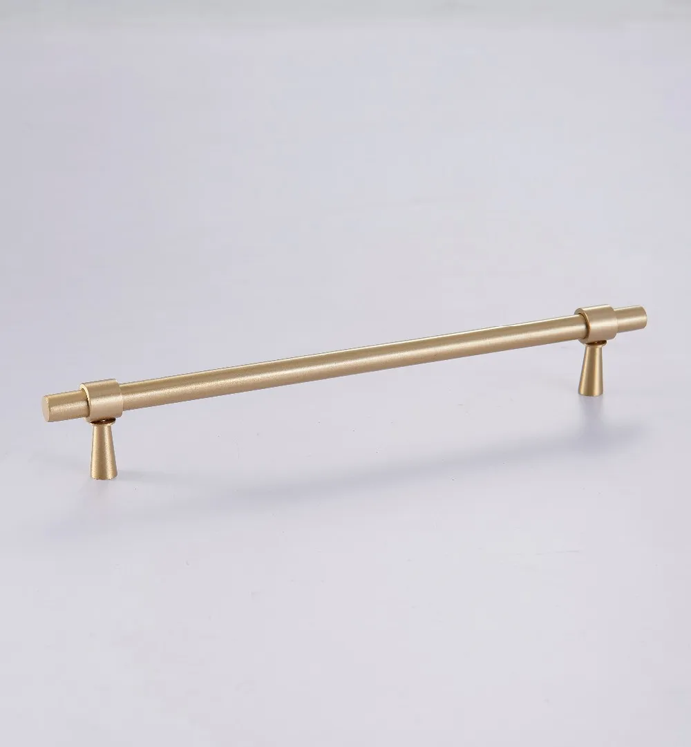 Brass Furniture Hardware Wardrobe T Bar Handle Knobs For Cloest