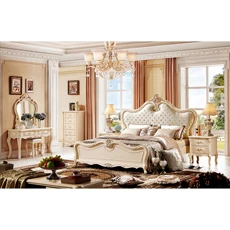 Hot sale white ash frame bed room furniture king bedroom set