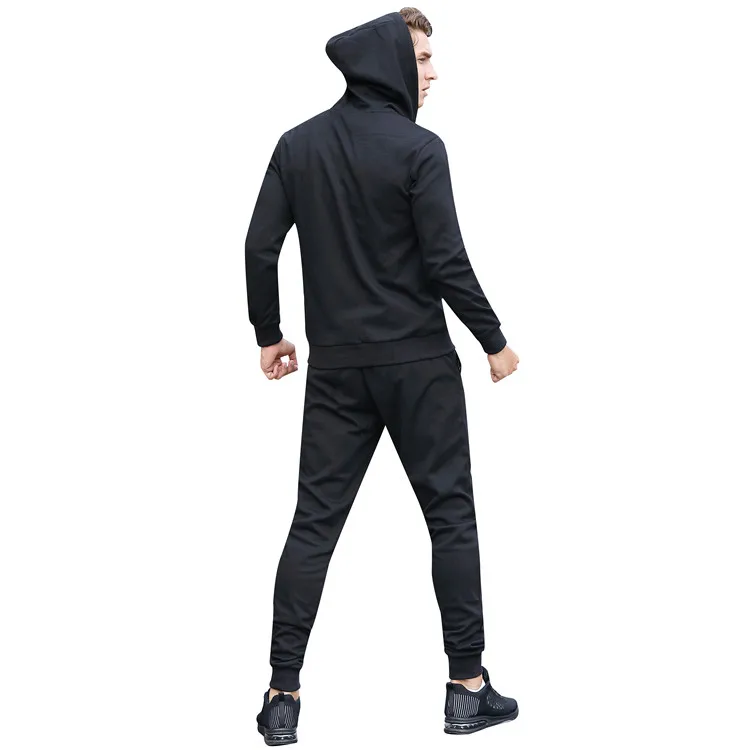 

Black Color design new tracksuits,OEM Service custom logo sweatsuit,Soft Cotton Comfort mens tracksuit, Request