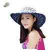 New Product Distributor Wanted Leather Rope Knitted Wide Brim Foldable Women Straw Hat