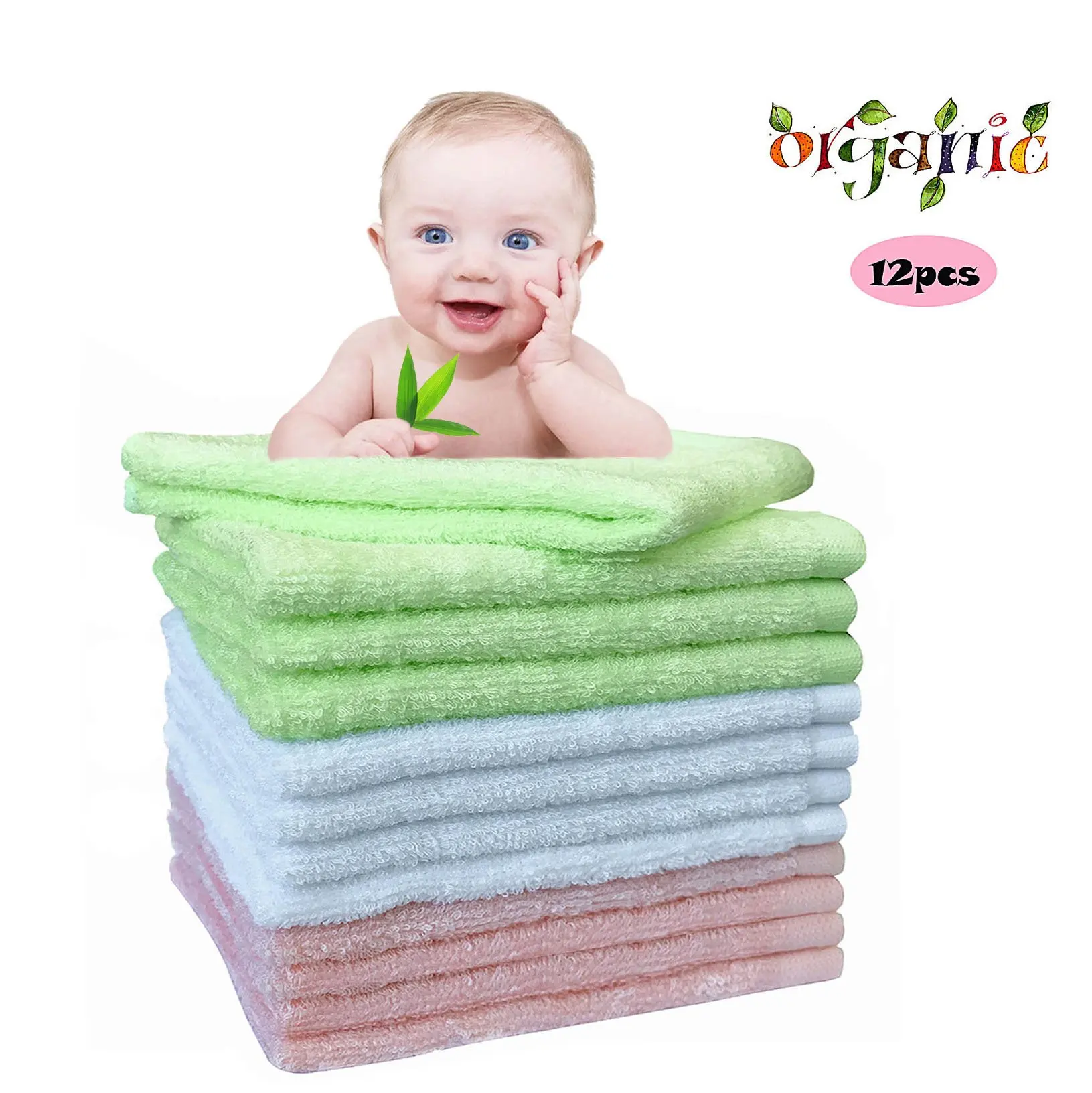 Beryris Bamboo Washcloths 6-Pack Baby Washcloth Ultra Soft ...