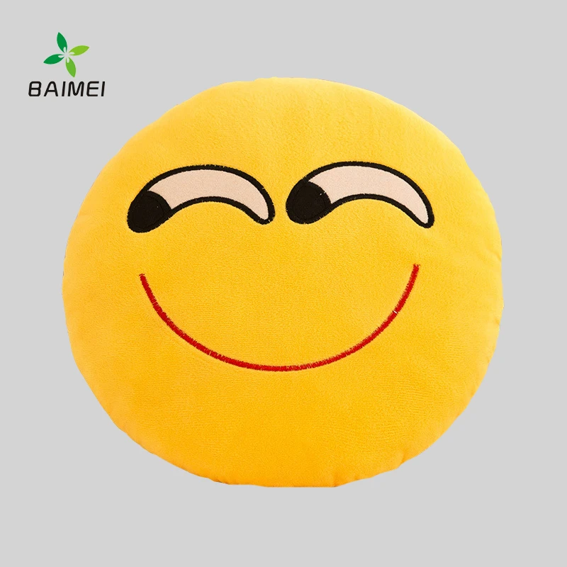 Direct Factory Smiley Round Custom Microbead Pillow For Wholesale