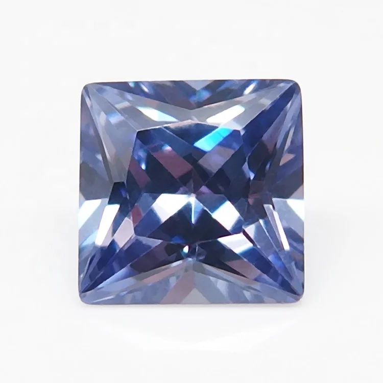 

Princess Cut Square Cubic Zirconia Stone Synthetic Tanzanite