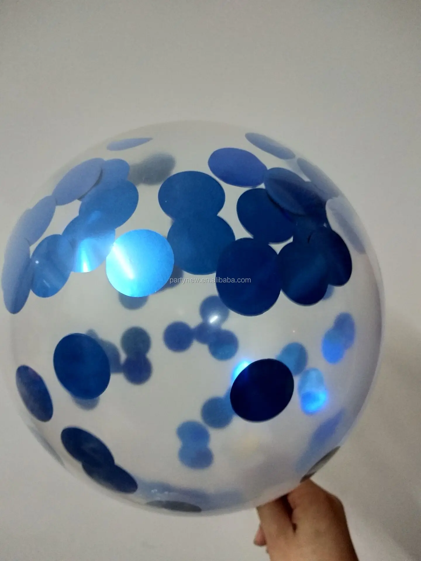 12 Inch Shiny Gold Confetti Balloons Clear Balloons With Colorful Paper Confetti For Party