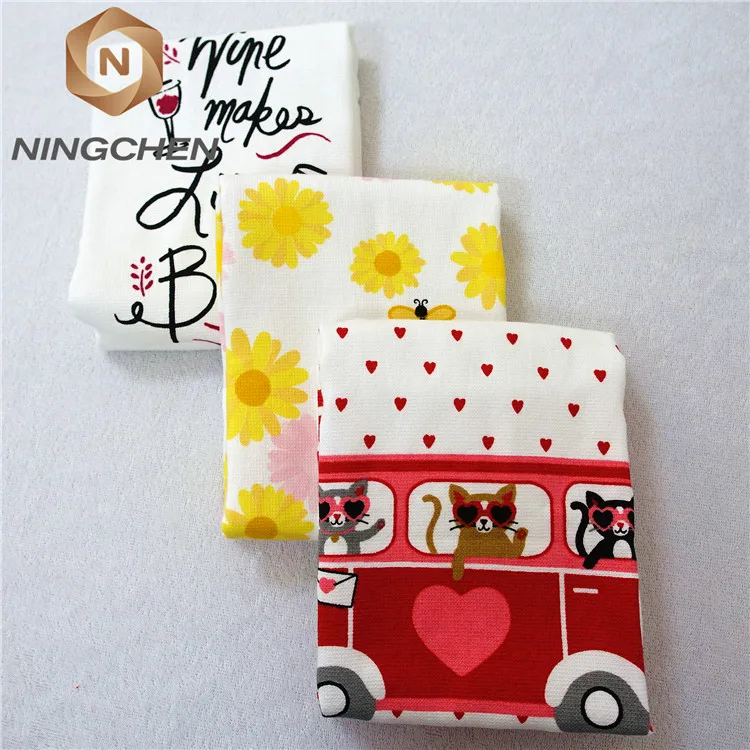 100 Cotton Custom Design Romantic Marry Printing Velour Tea Towel