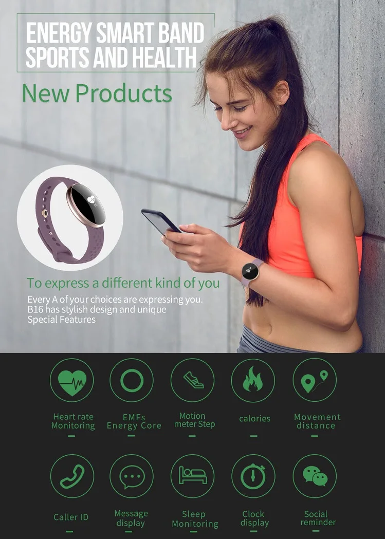 smart bracelet b16