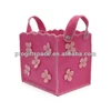 Eco friendly handmade square cute wool felt spring storage basket for toy in bulk made in China