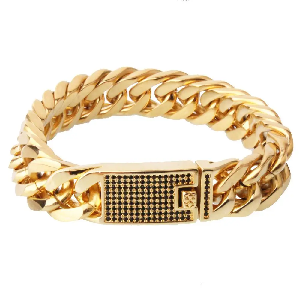 

316L Stainless Steel Bracelet Gold Chain Bracelet For Men