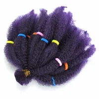 

Fashion Hair Synthetic Kinky Crochet Twist Hair Bulk/Afro twist kinky crochet braids/afro curl marley braid hair