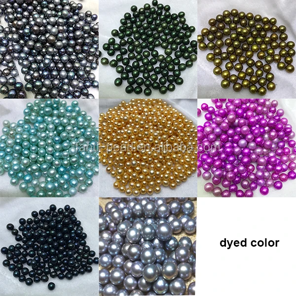 

30pcs 6-7mm dyed colors pearl in akoya oyster free shipping