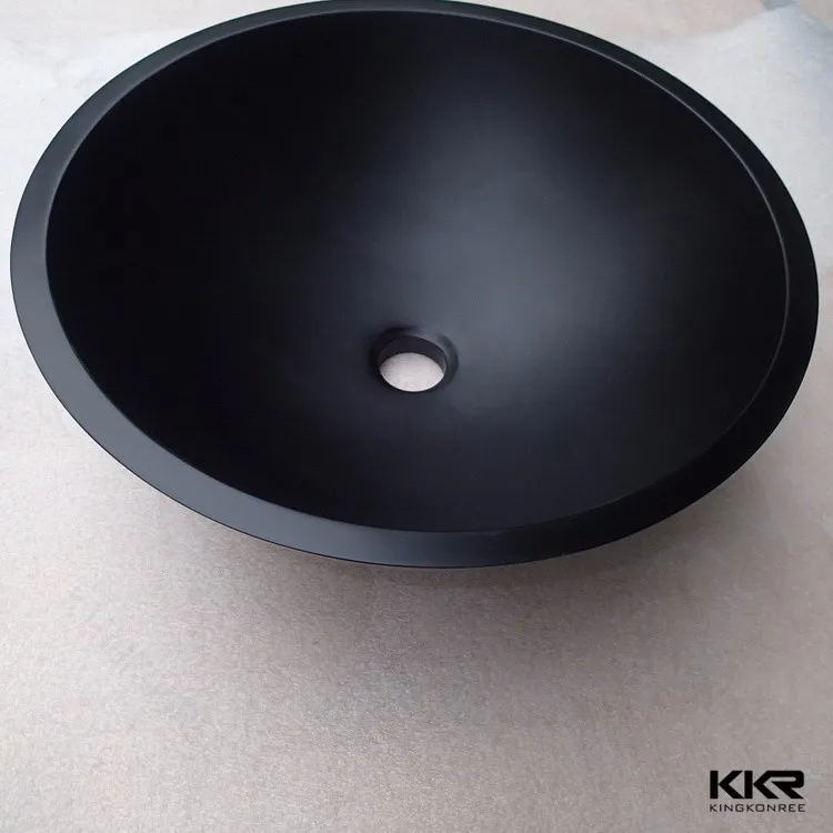 Kkr Matt Matte Black Wash Basin Bathroom Marble Sink Wall Mounted Kkr Matt Matte Black Wash Basin