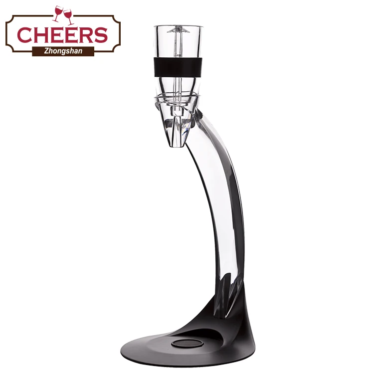 Best Red Magic Deluxe Wine Aerator Tower Gift Set With Black Ring
