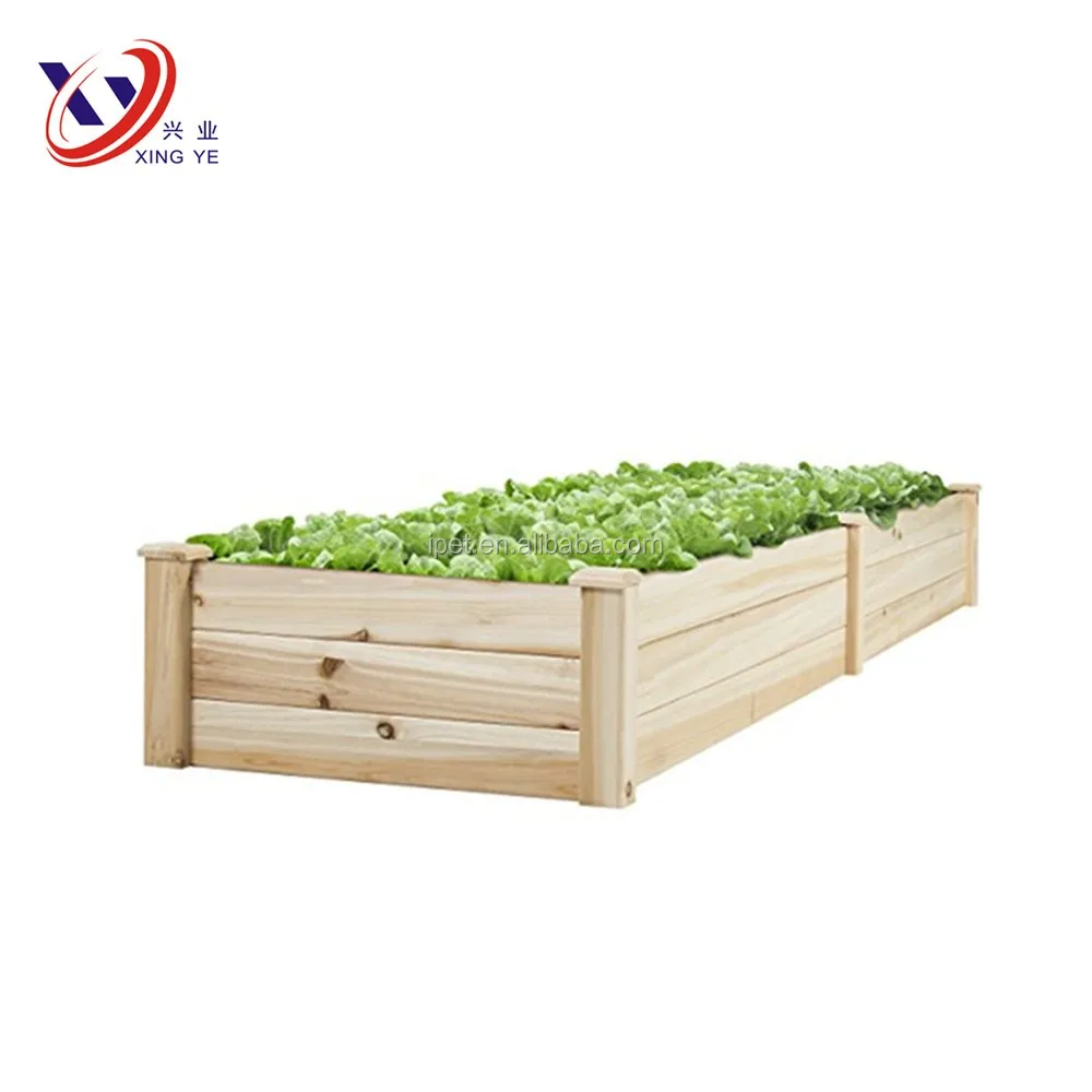 Wooden Garden Patio Elevated Flower Bed Planter Box Buy Elevated