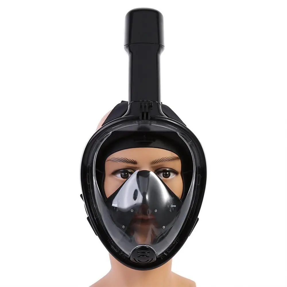 

2018 Full Face Snorkeling Masks Panoramic View Anti-fog Anti-Leak Swimming Snorkel for Scubas Underwater Diving Mask, Black/blue/pink/green