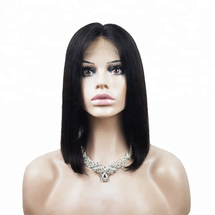 

Highknight Short Bob Lace Wigs For Black Women Straight Pre Plucked Brazilian Hair Full Lace Wigs Wholesale