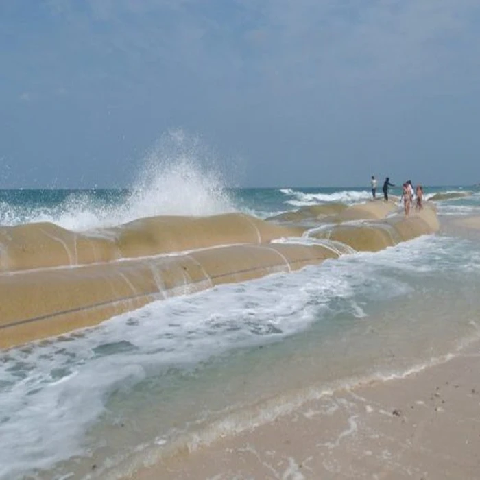 
Geotextile dewatering bag and geotextile tube for coastal protection and erosion control 
