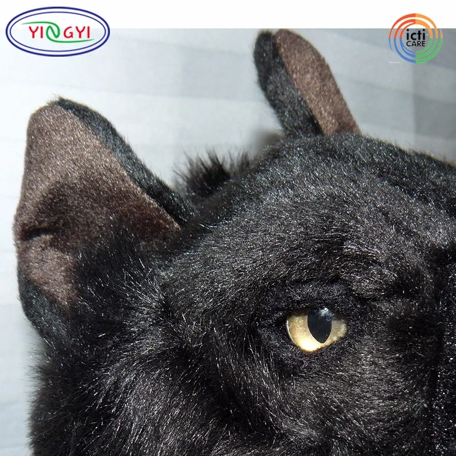 D442 유니버설 블랙 살아있는 늑대 봉제 인형 장난감 생생한 거대한 장난감 검은 늑대 플러시 Buy 검은 늑대 플러시,블랙