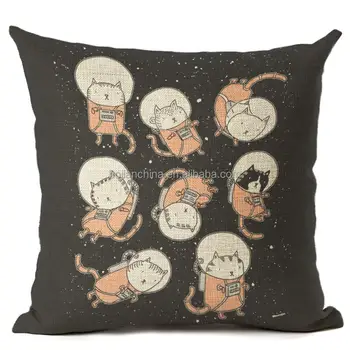 Ebay Hot Sale Space Cat Pillow Cover Disposable Customized Pillow