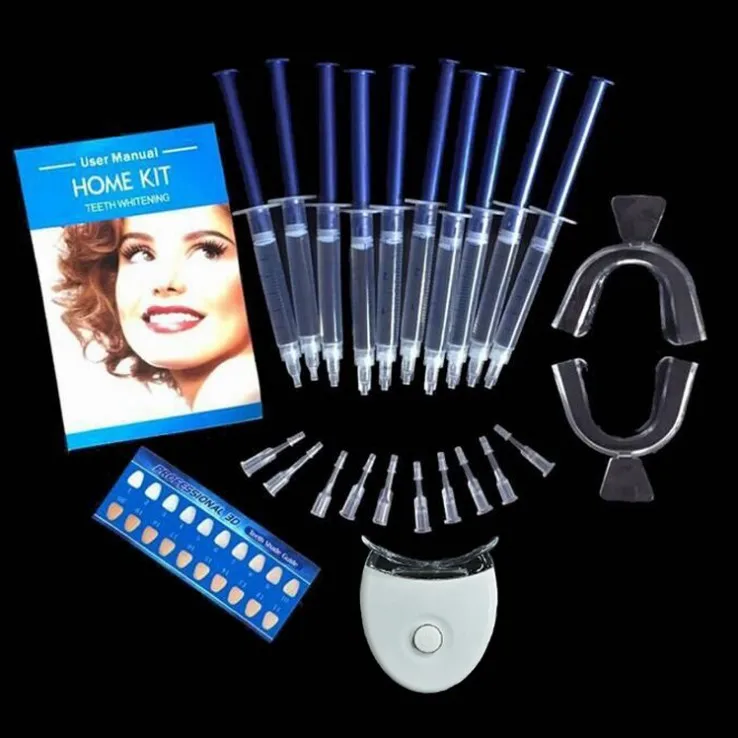 

Teeth Whitening 44% Peroxide Dental Bleaching System Oral Gel Kit Tooth Whitener Dental Equipment 10PCS, Blue white