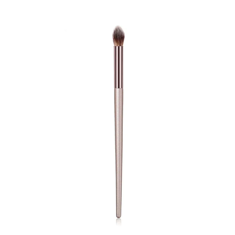 

1Pc Champagne Gold Handle Eyebrow Foundation Powder Flame Makeup Brush Portable Cosmetic Tool