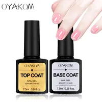

OYAKOM Free Shipping Nail Art Gel Base and Top Coat Nail Polish private label Professional Soak Off UV Gel Nail Polish for Nails