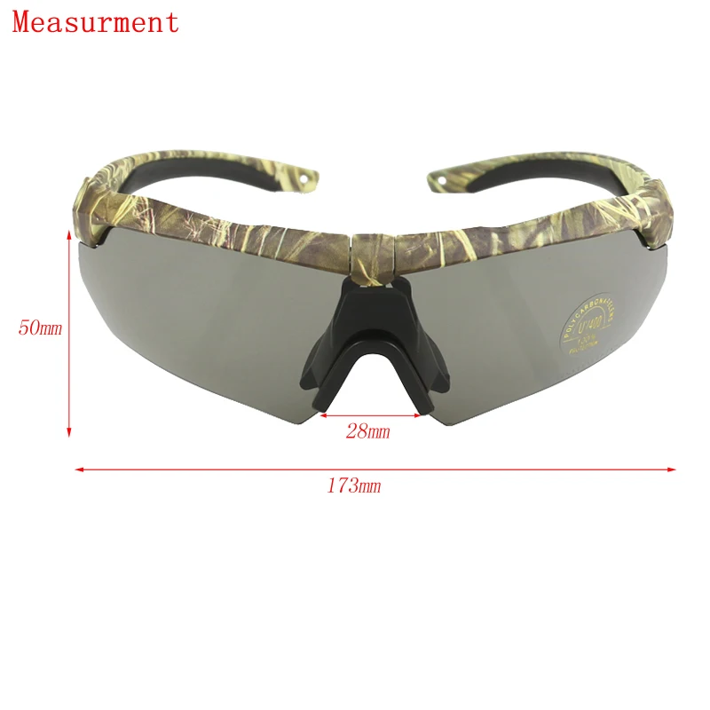 High Impact Shooting Camouflage Sunglasses With Optical Frame Insert ...
