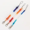 Anti - lost safe and secure waterproof elastic multicolor plastic spring keychain
