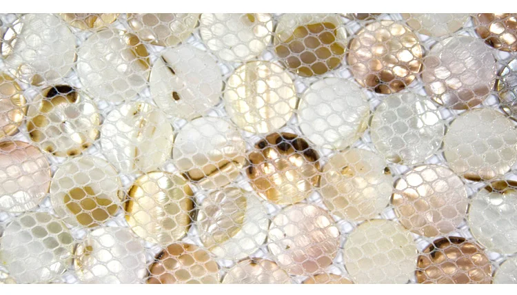 White Wall Decoration Pearl Shell  Round Mosaic
