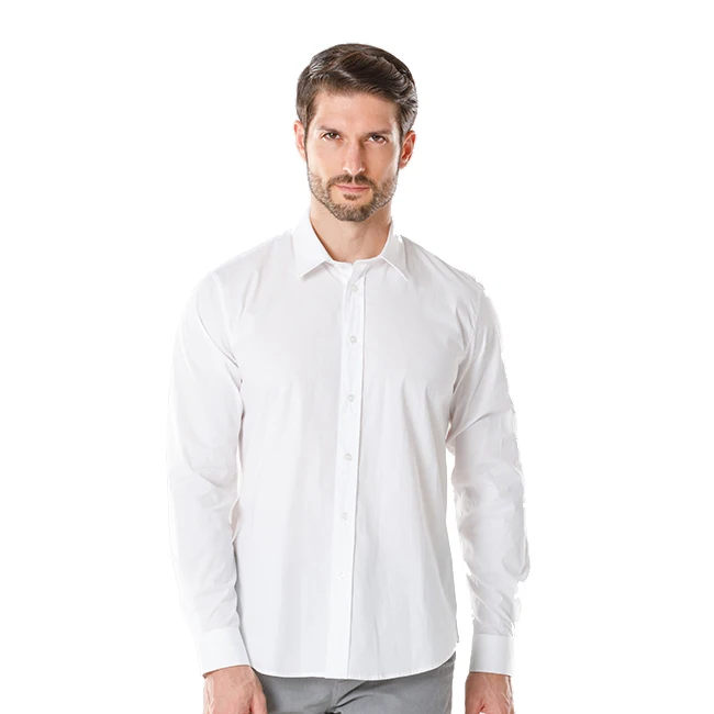 

OEM Custom business spandex men plain dress shirts