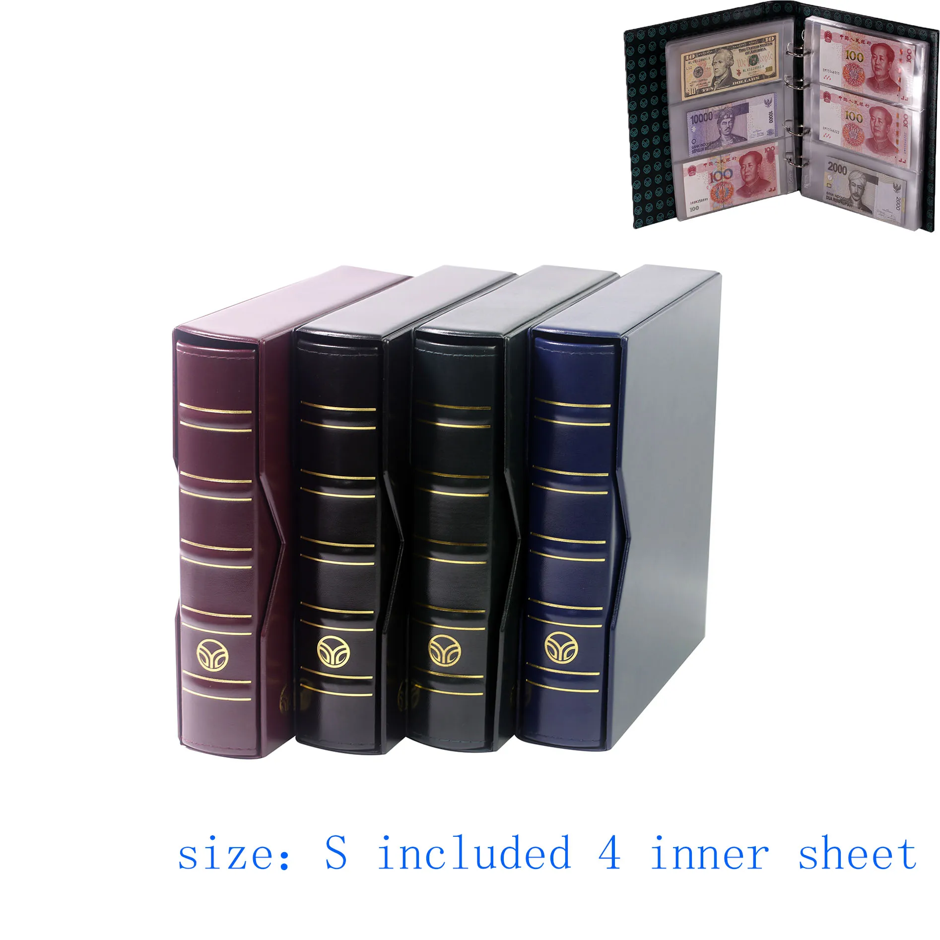 
cion holder album-S size/ Paper Money Pockets coin Album /stamp album small size include inner sheet 
