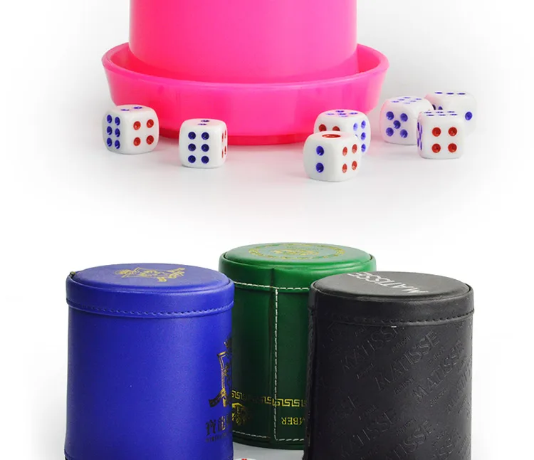 Custom Embossed Pp+pu Leather Dice Cups Buy Custom Dice Cups,Pp+pu