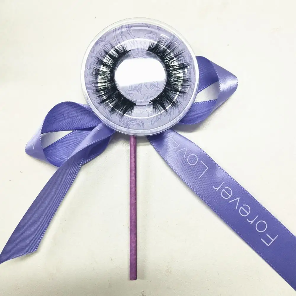 

Custom lashes packaging 3D mink eyelashes false lashes Lollipop box