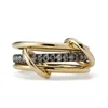 silver 925 eternity band black stone stack ring sets for women