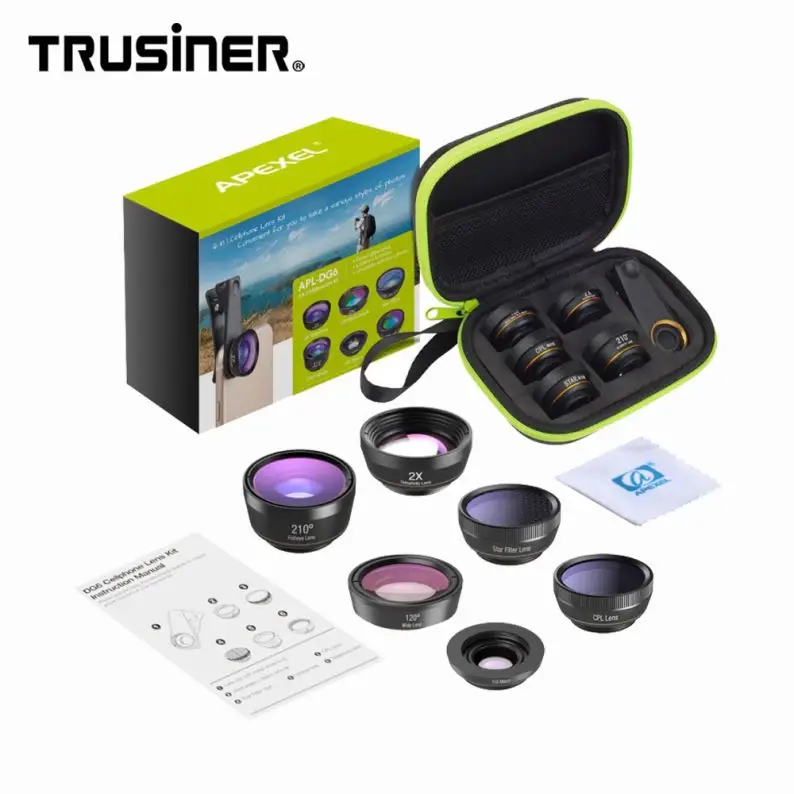 

High Quality Mobile Microscope Lens Phone Camera Kit, Black