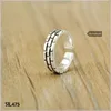 Vintage 925 Sterling Silver great wall pattern ring Weave Ring Band Ring SIL475
