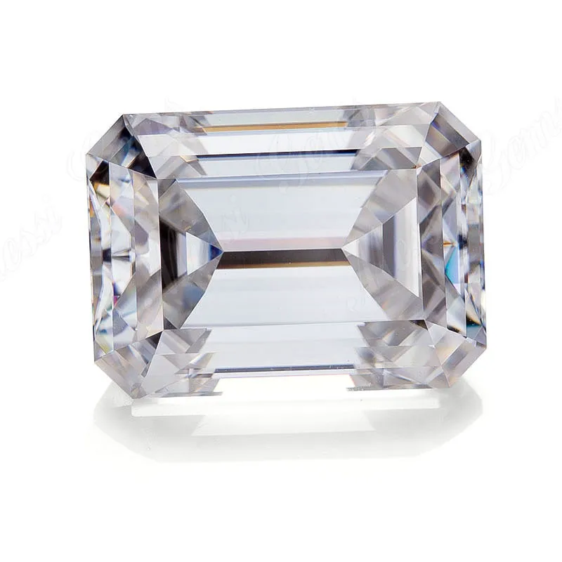 Messi Gems Factory Price Loose Gemstone 1ct 1.5ct 2ct 3ct Emerald Cut Moissanite Diamond