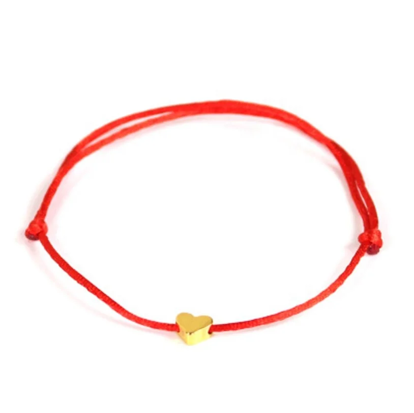 

Free Shipping Wholesale custom braided rope heart pendant handmade bracelet, As the picture