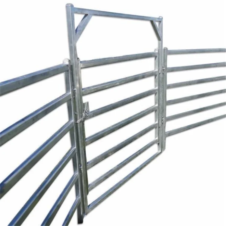 

Australia Pipe Corral Sheep Fence Galvanized Round Panels Cattle Yard, Silvery