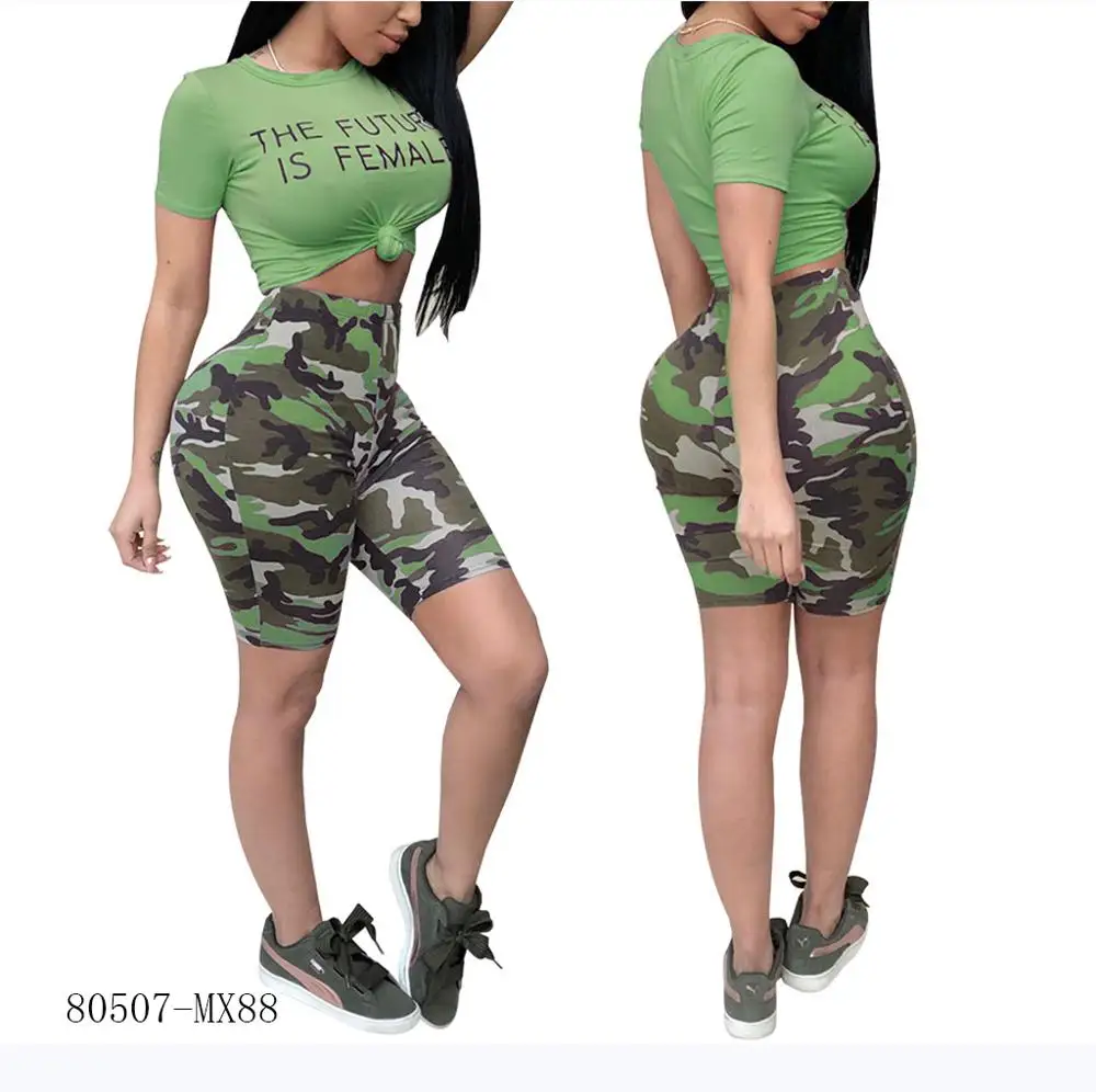 

80507-MX88 New designs 4 colors one piece jumpsuit sport style camouflage pants for women