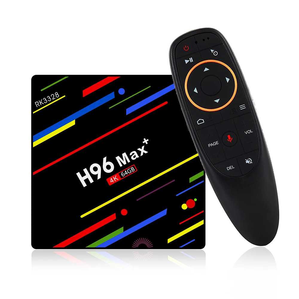 

New Google Voice Remote Control Android 8.1 H96 Max+ 4gb ram 64gb rom WiFi 2.4G/5G Set top box